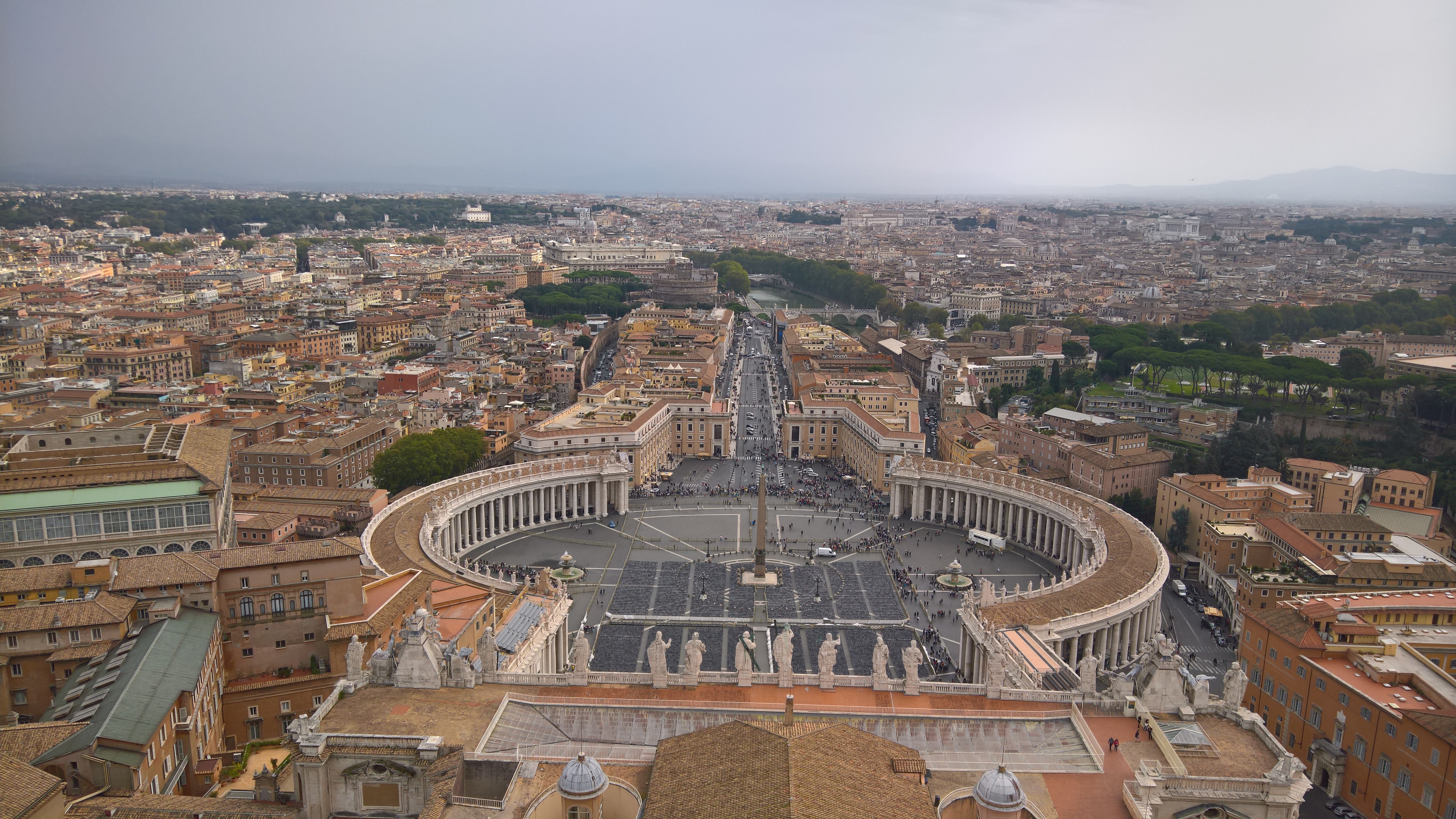 View from St Peter's Basilica, The Vatican. 2016.