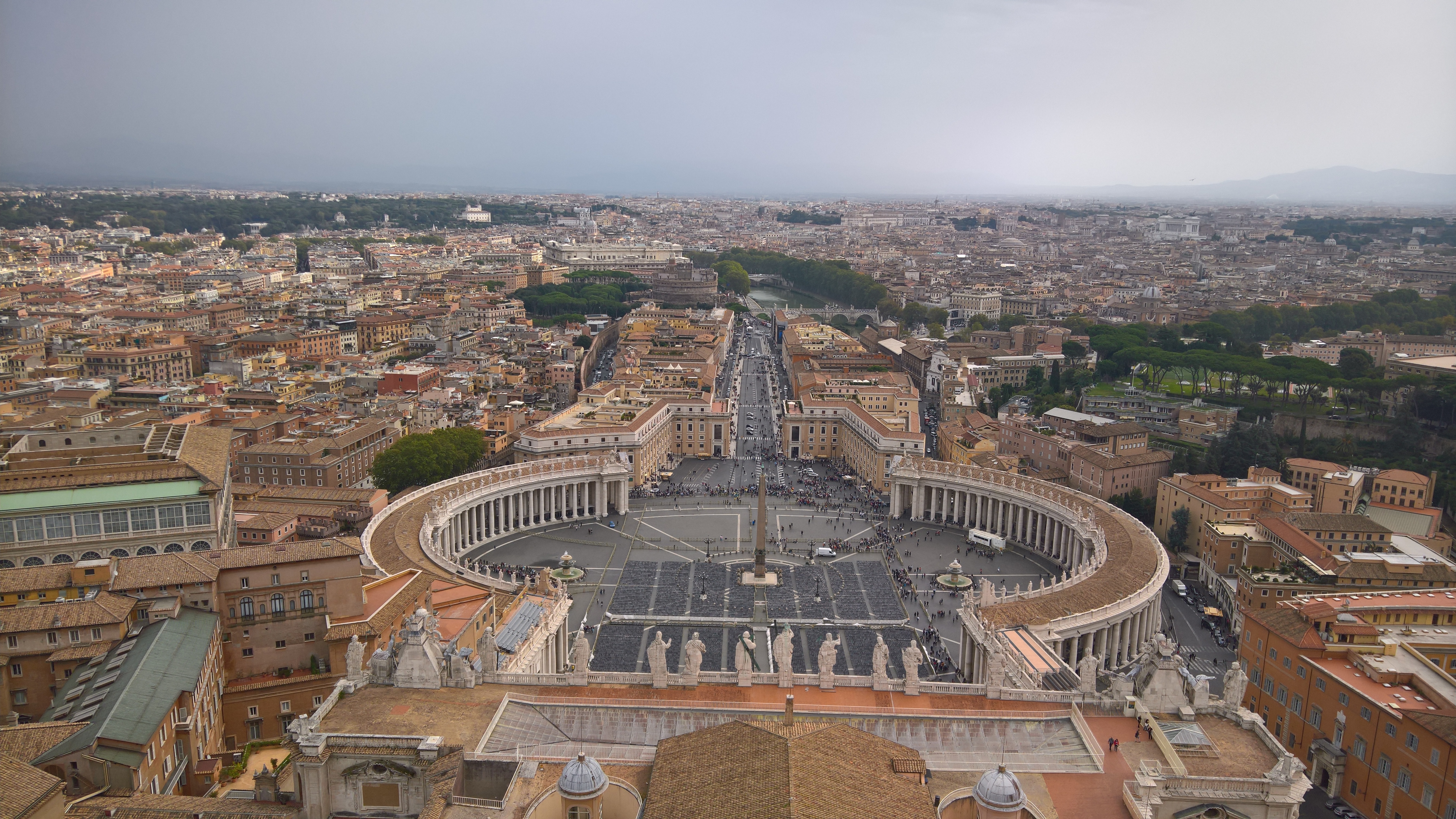 View from St Peter's Basilica, The Vatican. 2016.